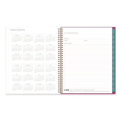 Kelly Ventura Magenta Bloom Weekly/Monthly Planner, Floral Artwork, 11 x 8.5, Multicolor Cover, 12-Month (Jan to Dec): 2026