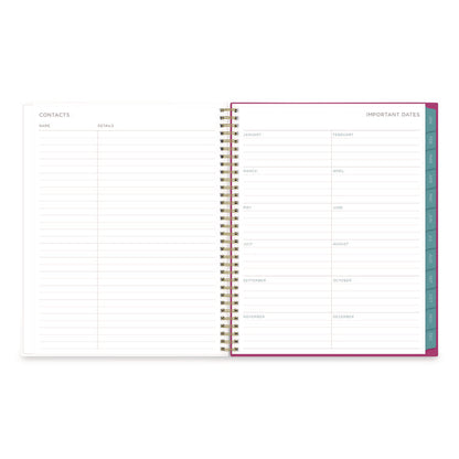 Kelly Ventura Magenta Bloom Weekly/Monthly Planner, Floral Artwork, 11 x 8.5, Multicolor Cover, 12-Month (Jan to Dec): 2026
