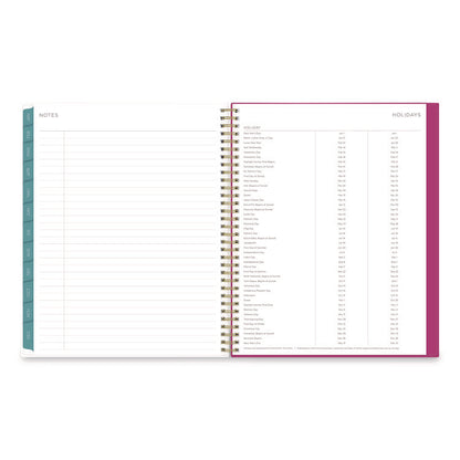 Kelly Ventura Magenta Bloom Weekly/Monthly Planner, Floral Artwork, 11 x 8.5, Multicolor Cover, 12-Month (Jan to Dec): 2026