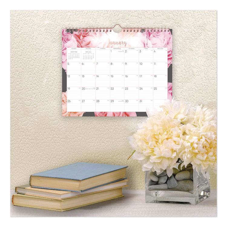Joselyn Monthly Wall Calendar, Floral Artwork, 11 x 8.75, White/Multicolor Sheets, 12-Month (Jan to Dec): 2026
