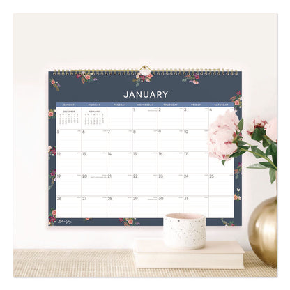 Ashlyn Monthly Wall Calendar, Floral Artwork, 15 x 12, White/Blue/Pink Sheets, 12-Month (Jan to Dec): 2026
