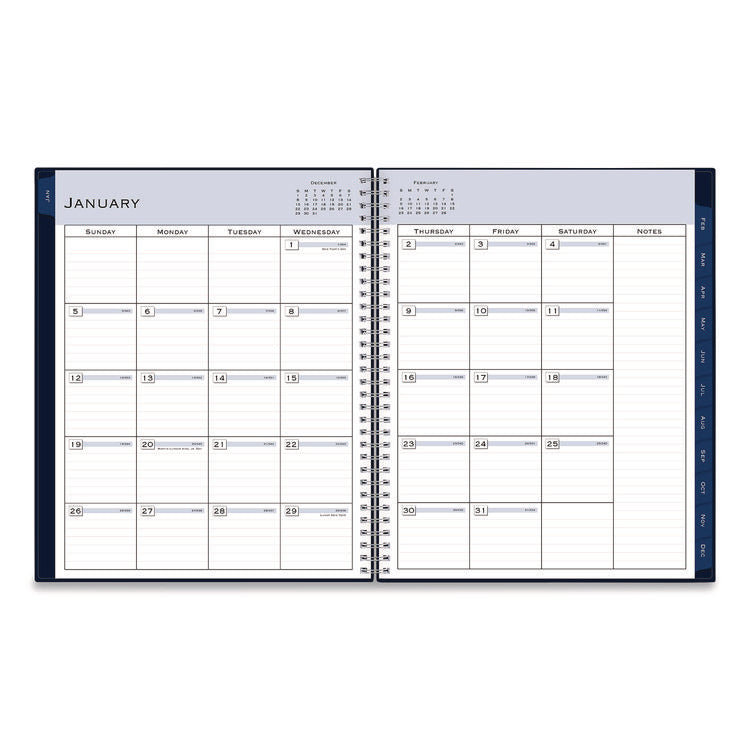 Passages Weekly Appointment Book and Monthly Planner, 11 x 8.5, Navy Cover, 12-Month (Jan to Dec): 2026