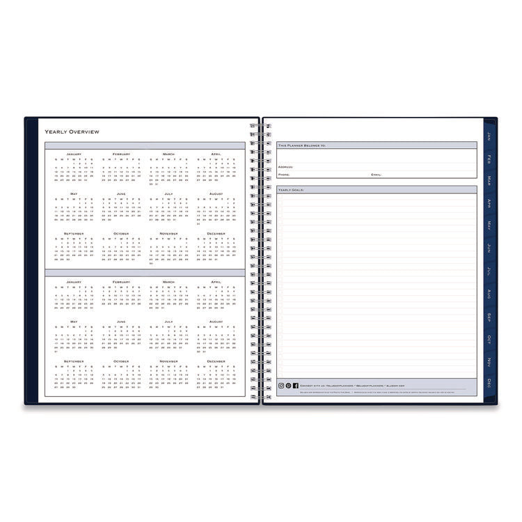 Passages Weekly Appointment Book and Monthly Planner, 11 x 8.5, Navy Cover, 12-Month (Jan to Dec): 2026