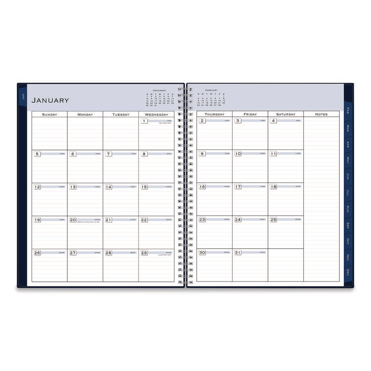 Passages Weekly/Monthly Planner, 11 x 8.5, Navy Cover, 12-Month (Jan to Dec): 2026