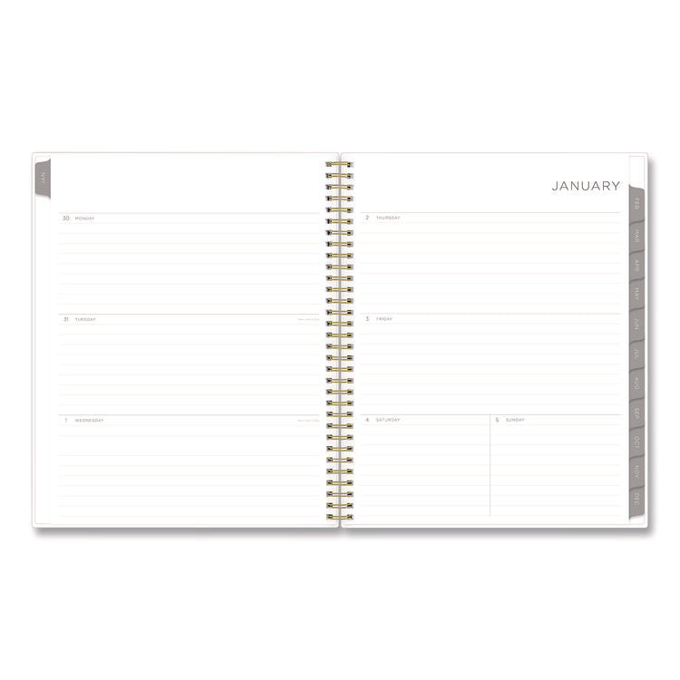 Mimosa Weekly/Monthly Planner, 11 x 8.5, Floral Artwork, Yellow/Green/White Cover, 12-Month (Jan to Dec): 2026