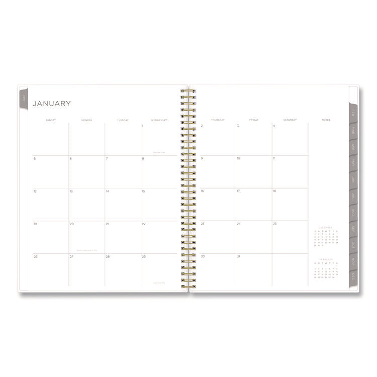 Mimosa Weekly/Monthly Planner, 11 x 8.5, Floral Artwork, Yellow/Green/White Cover, 12-Month (Jan to Dec): 2026