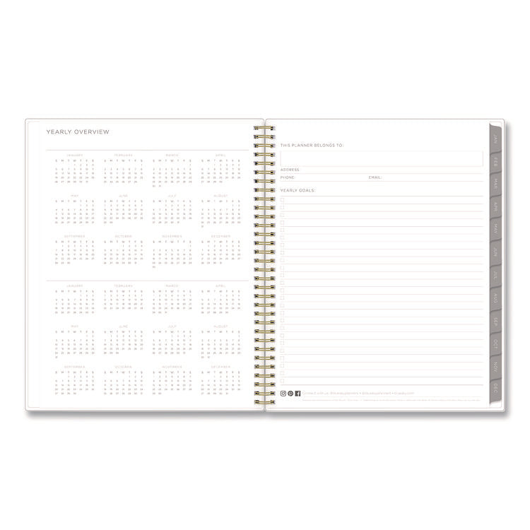 Mimosa Weekly/Monthly Planner, 11 x 8.5, Floral Artwork, Yellow/Green/White Cover, 12-Month (Jan to Dec): 2026