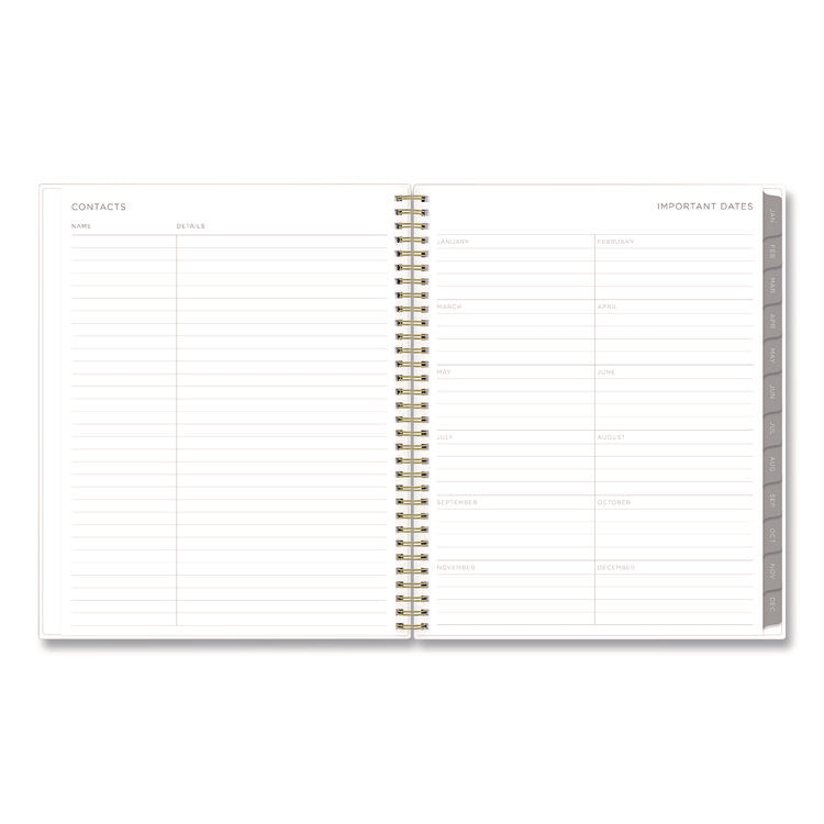 Mimosa Weekly/Monthly Planner, 11 x 8.5, Floral Artwork, Yellow/Green/White Cover, 12-Month (Jan to Dec): 2026