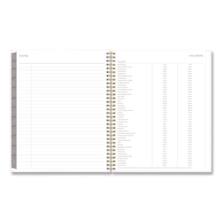 Mimosa Weekly/Monthly Planner, 11 x 8.5, Floral Artwork, Yellow/Green/White Cover, 12-Month (Jan to Dec): 2026