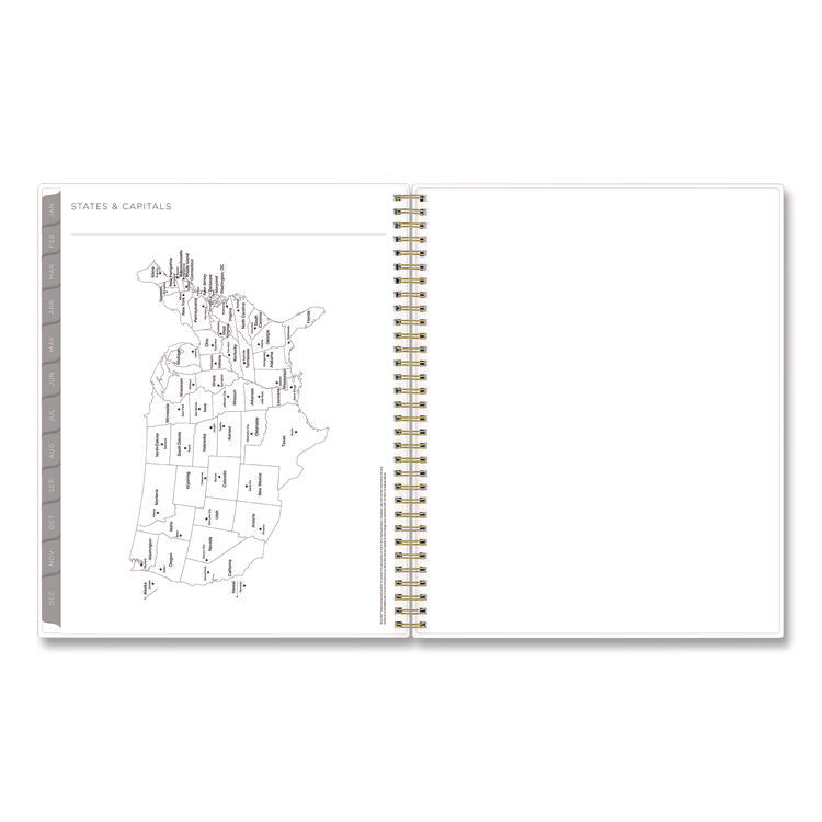 Mimosa Weekly/Monthly Planner, 11 x 8.5, Floral Artwork, Yellow/Green/White Cover, 12-Month (Jan to Dec): 2026