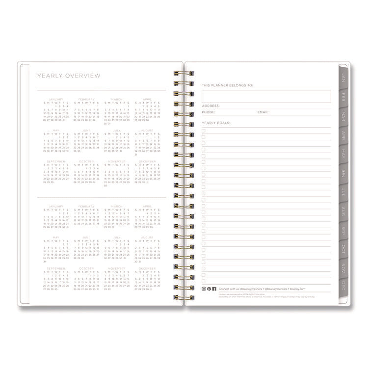 Mimosa Weekly/Monthly Planner, 8 x 5, Lemon Artwork, Yellow/Green/White Cover, 12-Month (Jan to Dec): 2026