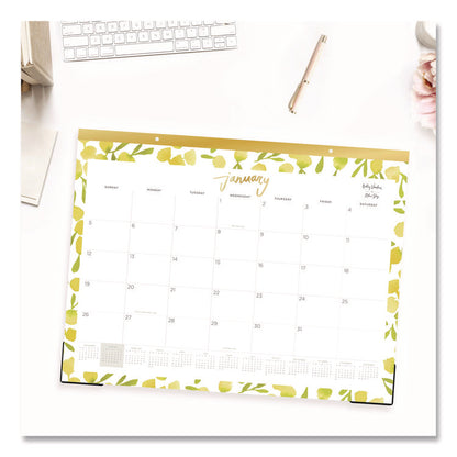 Mimosa Monthly Desk Pad Calendar, 22 x 17, Lemon Artwork, White/Yellow/Green Sheets, 12-Month (Jan to Dec): 2026