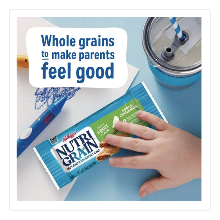 Nutri-Grain Soft Baked Breakfast Bars, Apple-Cinnamon, Indv Wrapped 1.3 oz Bar, 16/Box