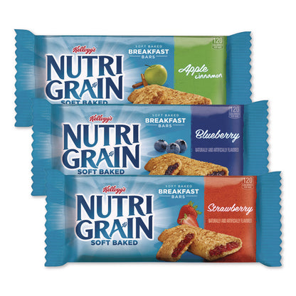 Nutri-Grain Soft Baked Breakfast Bars, Assorted, 1.3 oz Bar, 48/Carton