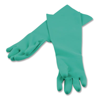 Nitrile Dishwashing Gloves, 21" Long, Medium, Green, Pair