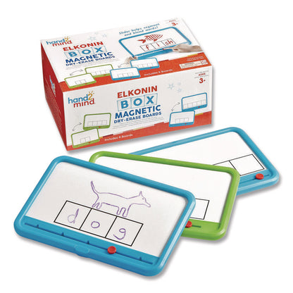 ELKONIN Box Magnetic Dry Erase Board Set, 11.4 x 5, White Surface, 8 Boards