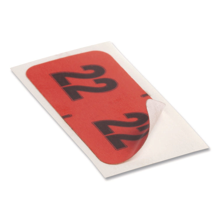 Yearly End Tab File Folder Labels, 22, 0.75 x 1.5, Red, 500 Labels/Roll