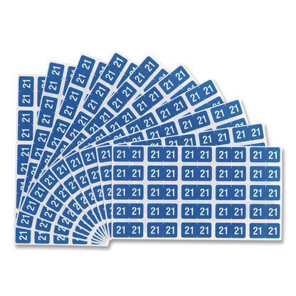 Year 2021 End Tab Folder Labels, 1 x 0.5, Light Blue/White, 250 Labels/Pack