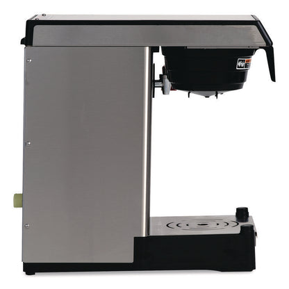 WAVE15-APS Low Profile Automatic Airpot Coffee Brewer, 12-Cup, Gray/Stainless Steel