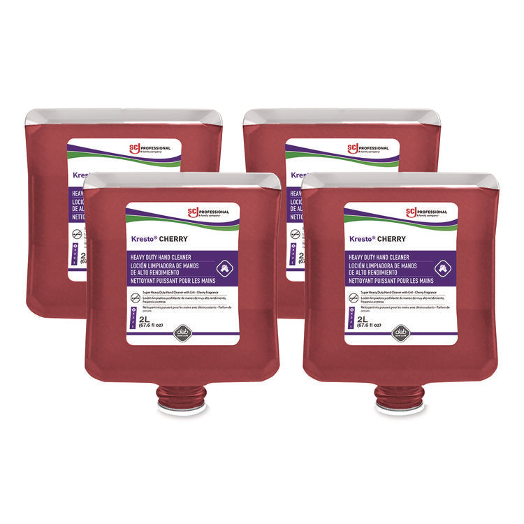Kresto Cherry Heavy Duty Hand Cleaner Manual Cartridge Refill, Cherry Scent, 2 L, 4/Carton