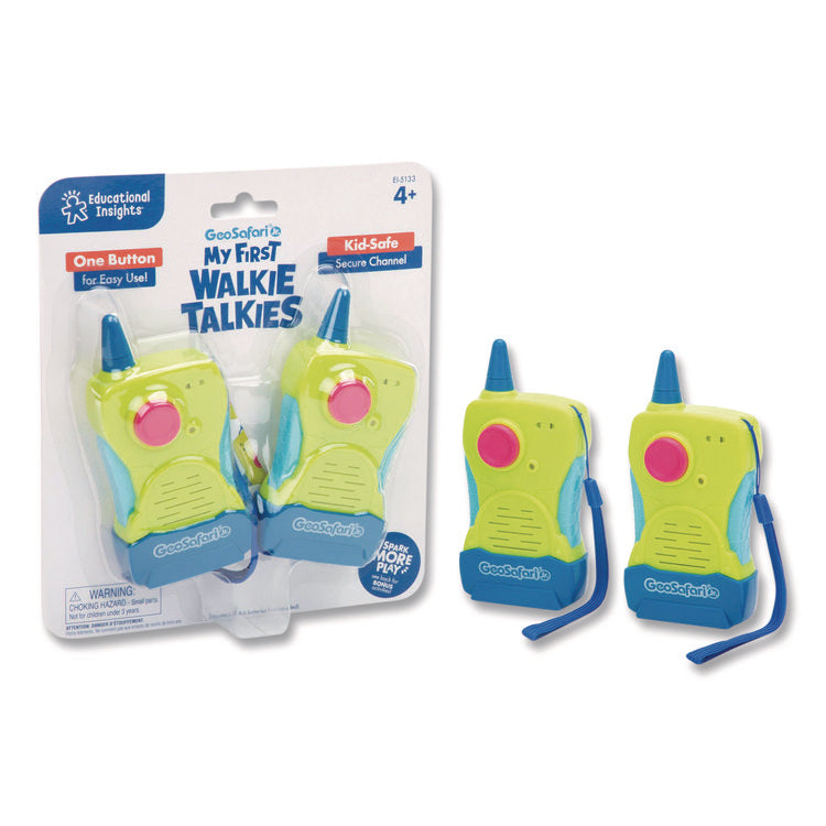 My First Walkie Talkies, 2 Radios, 300 ft Range, 8.9 x 7 x 1.2, Multicolor