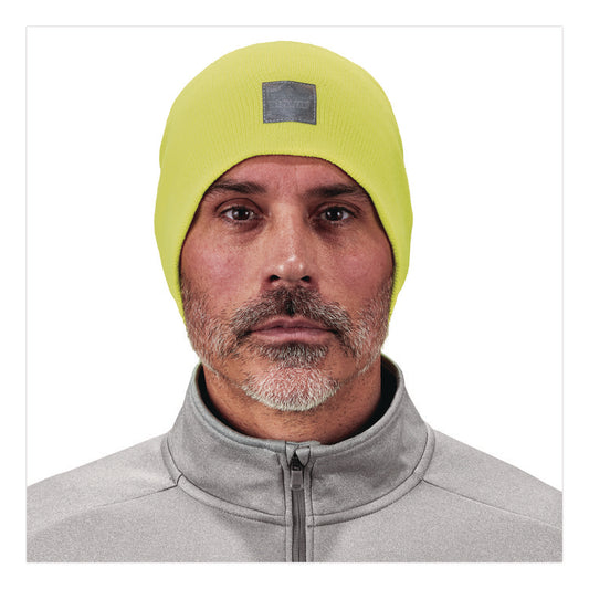 N-Ferno 6812 Rib Knit Beanie, Acrylic, One Size Fits Most, Lime