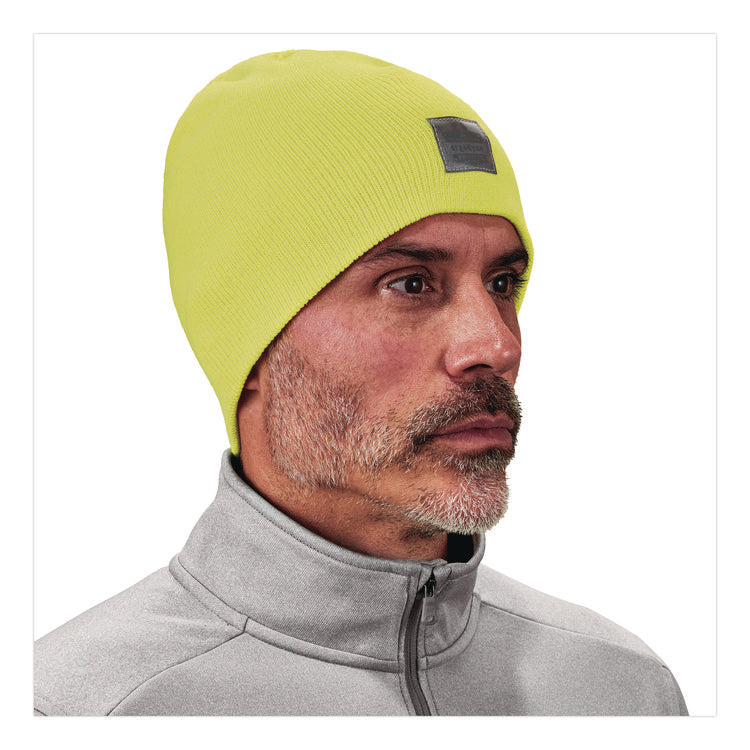 N-Ferno 6812 Rib Knit Beanie, Acrylic, One Size Fits Most, Lime