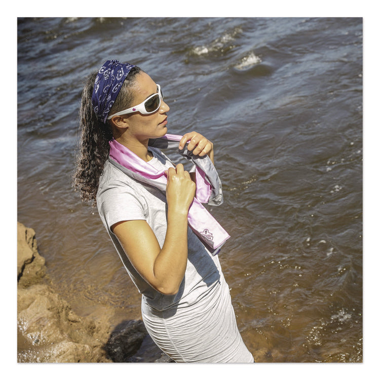 Chill-Its 6602 Evaporative PVA Cooling Towel, 29.5 x 13, One Size Fits Most, PVA, Pink