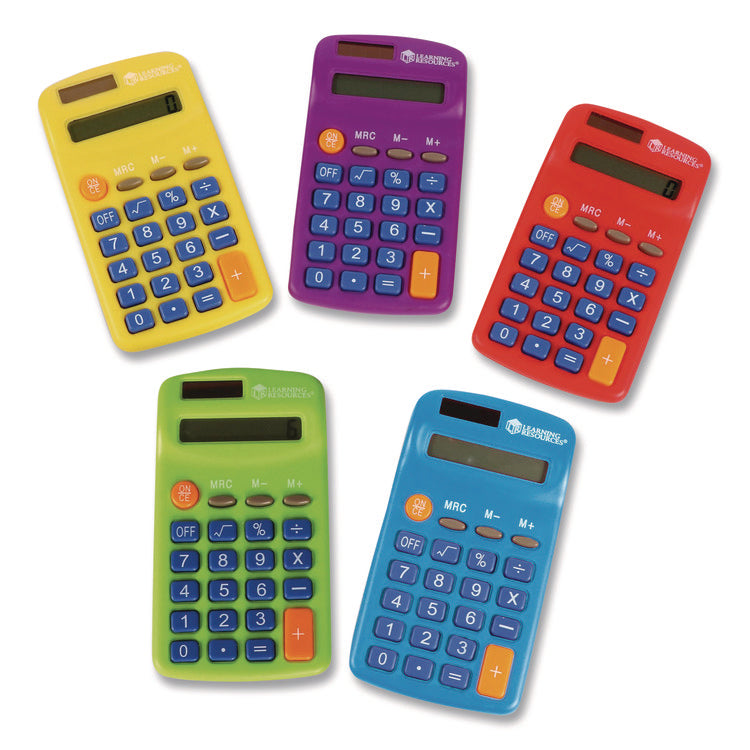 Rainbow Calculators, 8-Digit, LCD, 10 Calculators