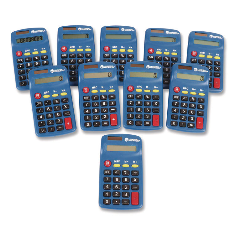 Primary Calculator, 8-Digit, LCD, 10 Calculators