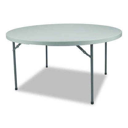 Comfort Max Fold-in-Half Table, Round, 60w x 60d x 29.25h, Speckled Gray Top, Gray Base/Legs