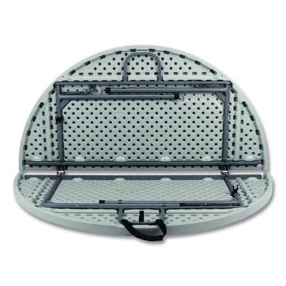 Comfort Max Fold-in-Half Table, Round, 60w x 60d x 29.25h, Speckled Gray Top, Gray Base/Legs