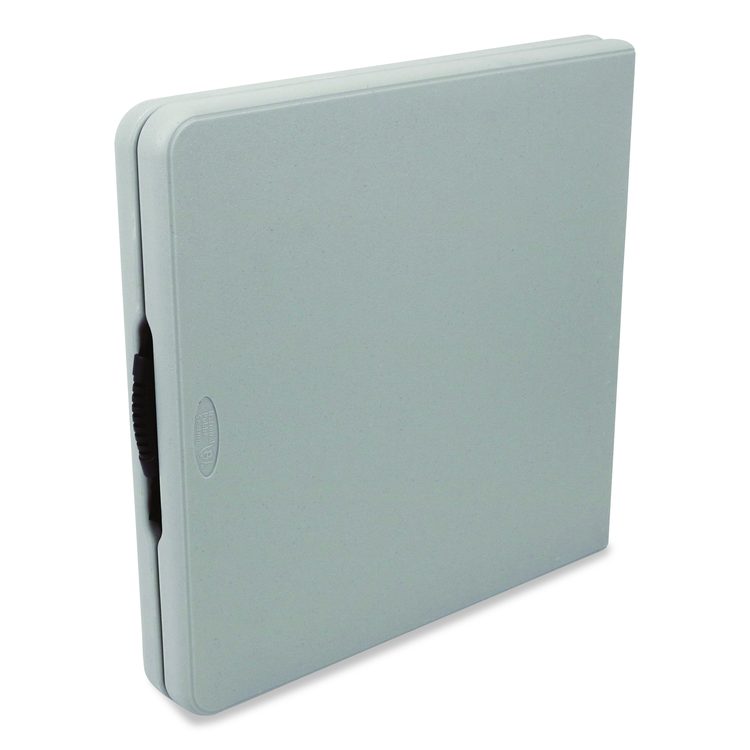 Plastic Fold-in-Half Adjustable Height Table, Rectangular, 24w x 48d x 22h to 35h, Speckled Gray Top, Gray Base/Legs