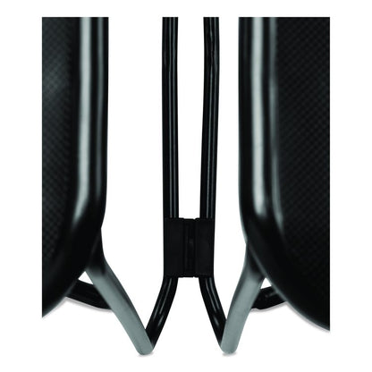 850 Series Multi-Purpose Ultra Compact Stack Chair, Supports Up to 300 lbs, 17" Seat Height, Black Seat/Back/Base, 4/Carton