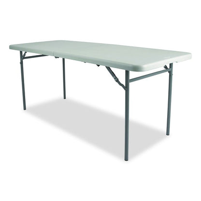 Comfort Max Fold-in-Half Table, Rectangular, 60w x 30d x 29.25h, Speckled Gray Top, Gray Base/Legs