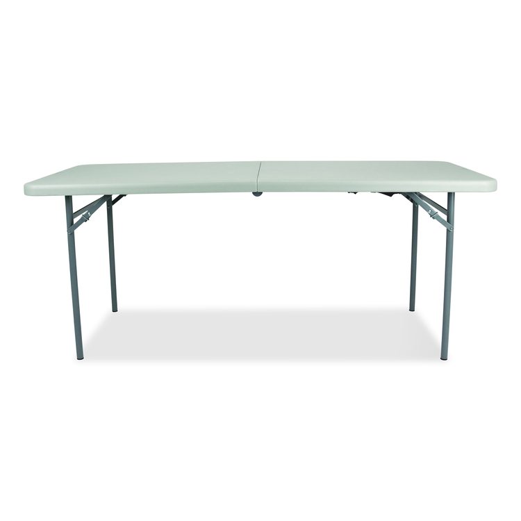 Comfort Max Fold-in-Half Table, Rectangular, 60w x 30d x 29.25h, Speckled Gray Top, Gray Base/Legs