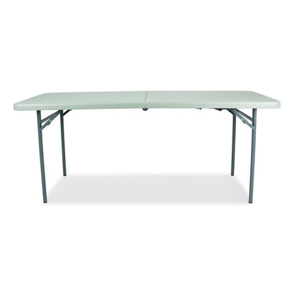 Comfort Max Fold-in-Half Table, Rectangular, 60w x 30d x 29.25h, Speckled Gray Top, Gray Base/Legs