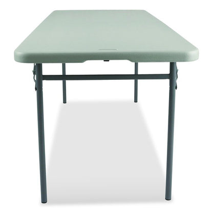 Comfort Max Fold-in-Half Table, Rectangular, 60w x 30d x 29.25h, Speckled Gray Top, Gray Base/Legs
