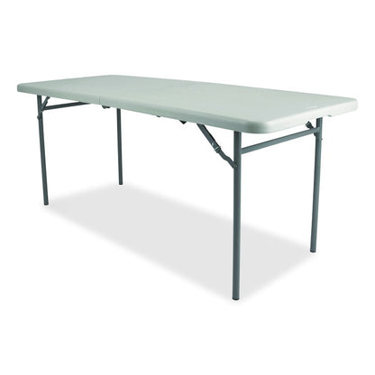 Comfort Max Fold-in-Half Table, Rectangular, 72w x 30d x 29.25h, Speckled Gray Top, Gray Base/Legs