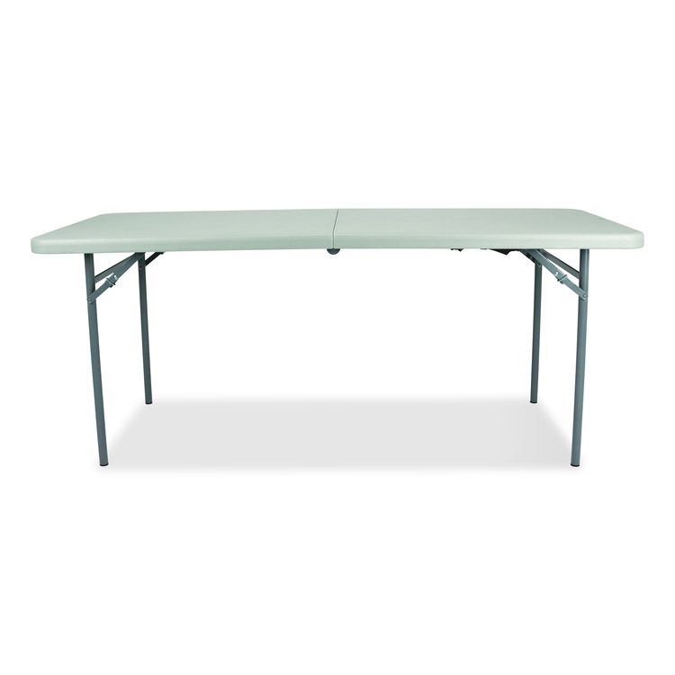Comfort Max Fold-in-Half Table, Rectangular, 72w x 30d x 29.25h, Speckled Gray Top, Gray Base/Legs