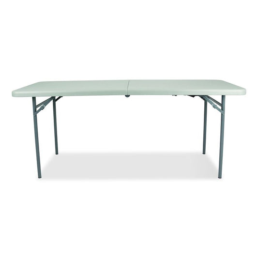 Comfort Max Fold-in-Half Table, Rectangular, 72w x 30d x 29.25h, Speckled Gray Top, Gray Base/Legs