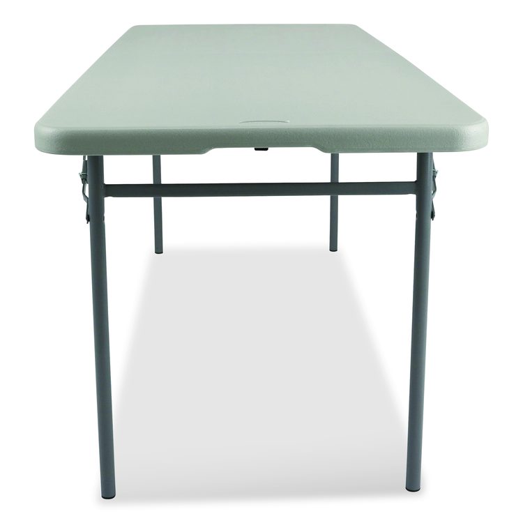 Comfort Max Fold-in-Half Table, Rectangular, 72w x 30d x 29.25h, Speckled Gray Top, Gray Base/Legs