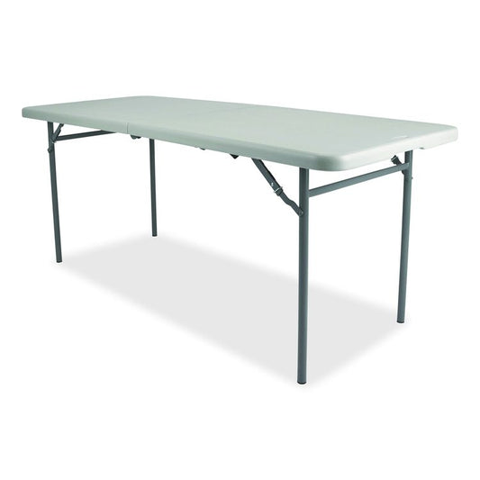 Comfort Max Fold-in-Half Table, Rectangular, 96w x 30d x 29.25h, Speckled Gray Top, Gray Base/Legs