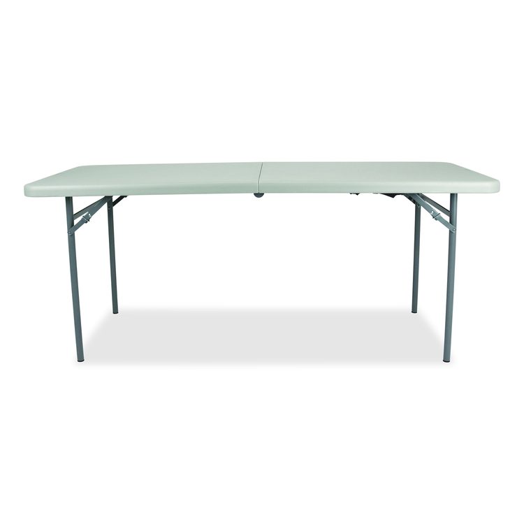 Comfort Max Fold-in-Half Table, Rectangular, 96w x 30d x 29.25h, Speckled Gray Top, Gray Base/Legs