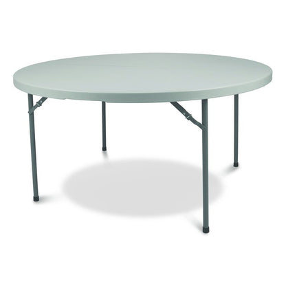 Comfort Max Fold-in-Half Table, Round, 48w x 48d x 29.25h, Speckled Gray Top, Gray Base/Legs