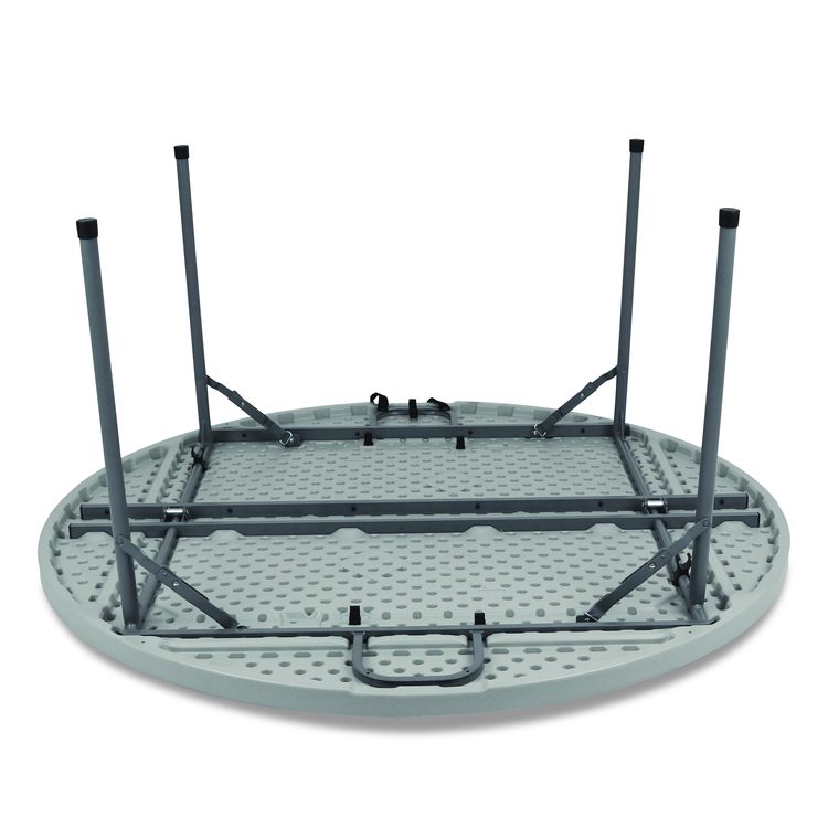 Comfort Max Fold-in-Half Table, Round, 48w x 48d x 29.25h, Speckled Gray Top, Gray Base/Legs