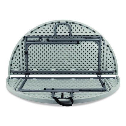 Comfort Max Fold-in-Half Table, Round, 48w x 48d x 29.25h, Speckled Gray Top, Gray Base/Legs
