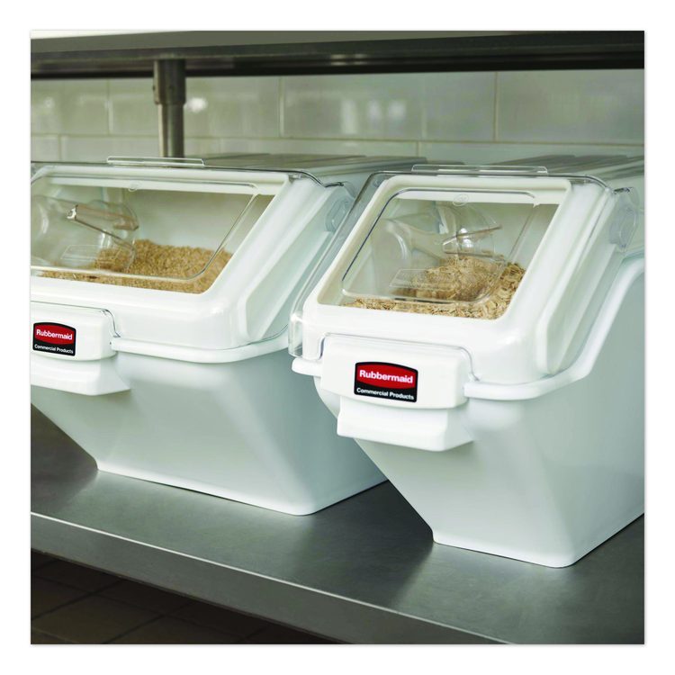 ProSave Shelf Ingredient Bins, 5.4 gal, 11.5 x 23.5 x 16.88, White, Plastic