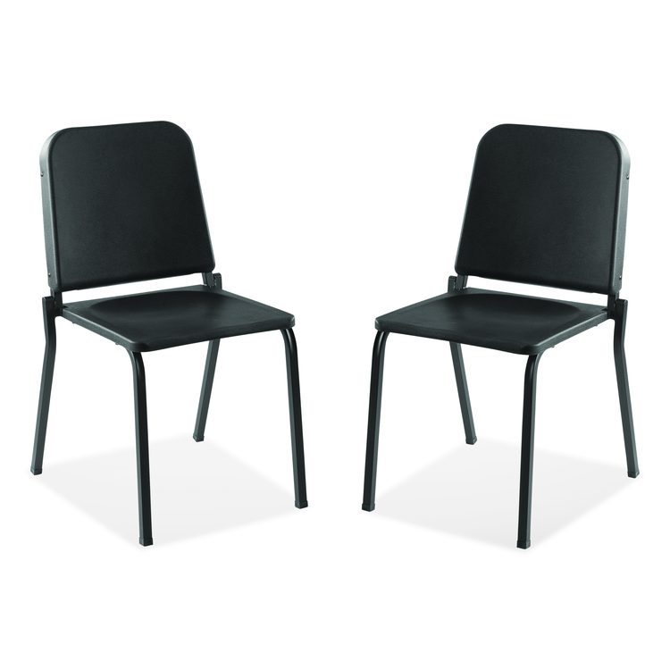 8200 Series Melody Music Chair, Supports Up to 300 lbs, 17.5" Seat Height, Black Seat, Black Back, Black Base, 2/Pack