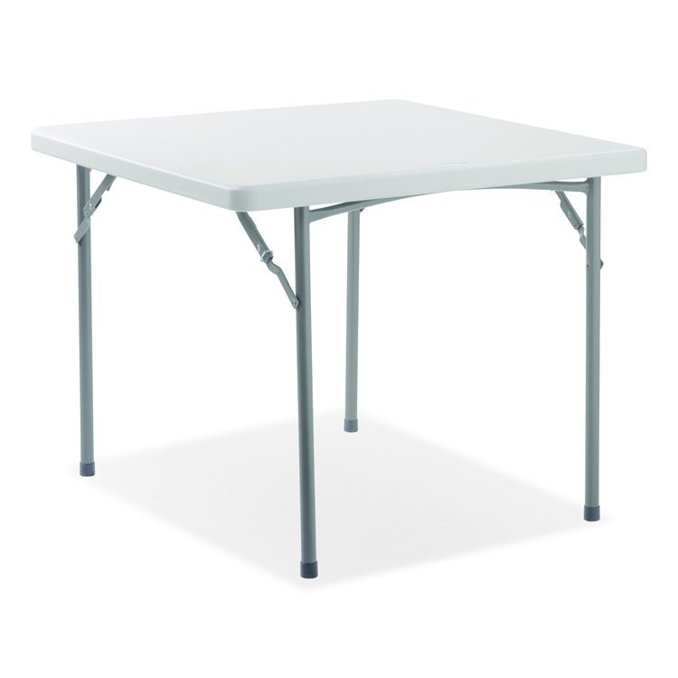 Heavy-Duty Folding Table/Folding Chair Set, 36" x 36" x 29.5", Speckled Gray Top, Gray Legs, 4/Carton, 2 Carton/Bundle